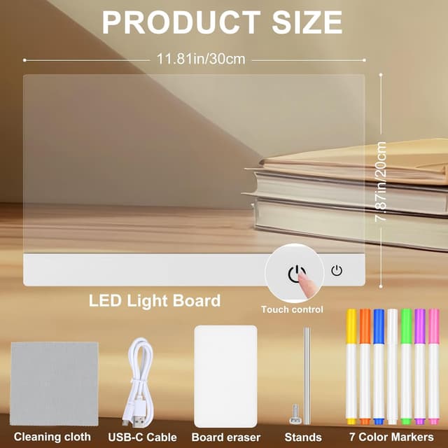 Thumbnail 1 de LED Notiztafel 30x20 cm 📋