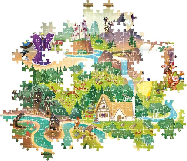 Detalle de Clementoni Disney Story Maps Biancaneve 1000 pezzi (39814) puzzle adulti con poster, 70 x 50 cm