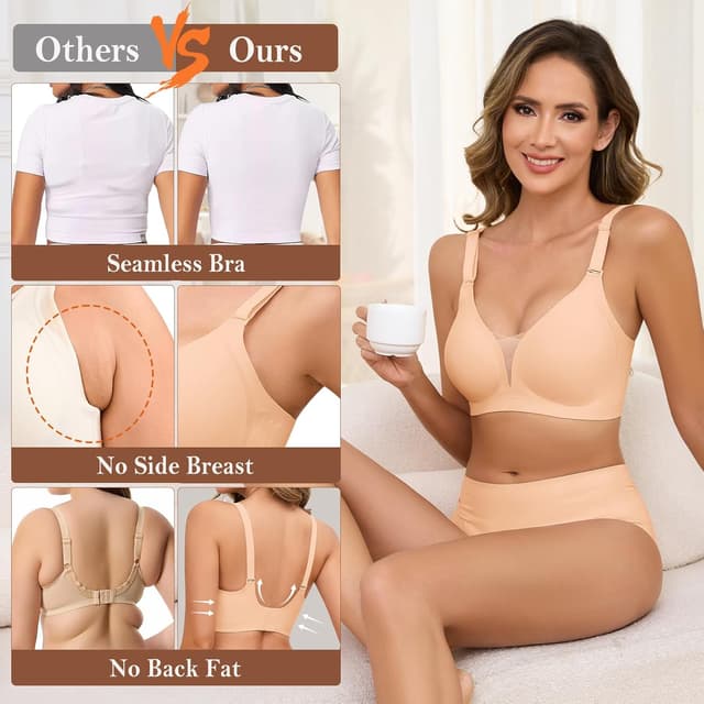 Thumbnail 6 de TOMEEK Reggiseno senza ferretto push up imbottito