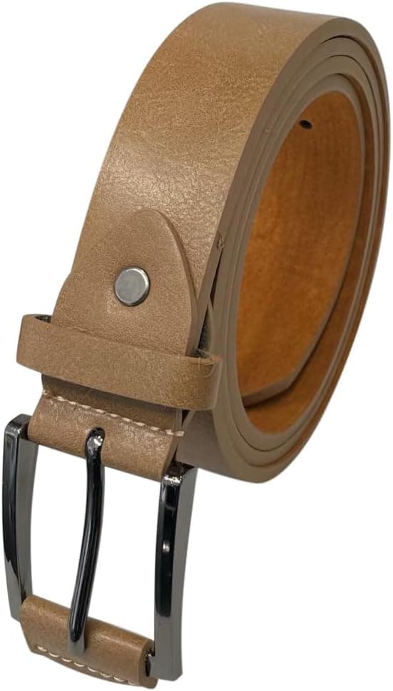 Detalle de Men’s Leather Trouser Belt (Black or Tan) – 1.25 inch Wide, Milano SoBo Leather