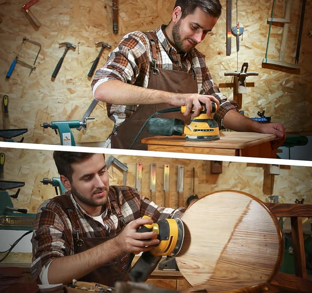 Detalle 2 de Selead 120 Stück Schleifpapier 125 mm Klett Profi (8-Loch) Körnung P40–600 für Exzenterschleifer