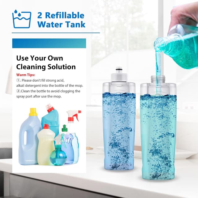 Thumbnail 1 de MEXERRIS Microfibre Spray Mop with 4 Pads 🧹