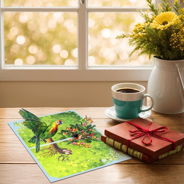 Detalle 2 de 3D Pop-Up Trauerkarte mit 3D Motiv, Umschlag