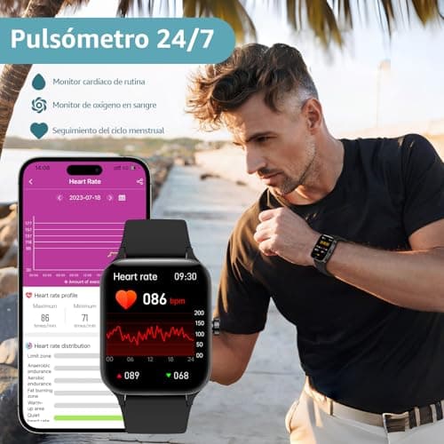 Thumbnail 3 de Montre connectée homme femme 1,95"