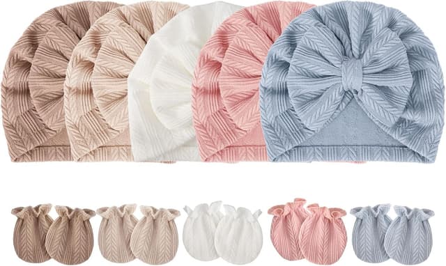 Detalle de DRESHOW Newborn Hats Set 5-Pack