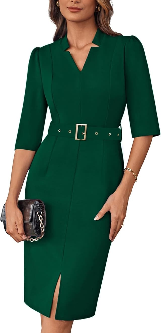 Thumbnail 6 de GRACE KARIN Women's Bodycon Sheath Dress with Belt ๐