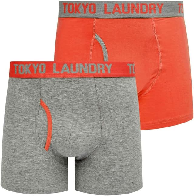 Detalle de Tokyo Laundry Men’s 2 Pack Gift Box Stretch Cotton Boxer Shorts Set
