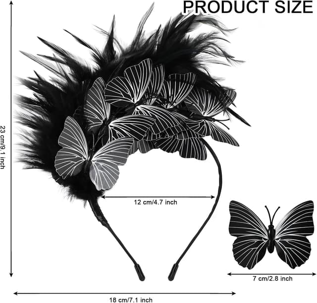 Thumbnail 2 de MWOOT Bandeau Plumes Papillon