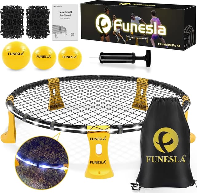Detalle de Funeslaball Outdoor Roundnet Set Light-Up Pro
