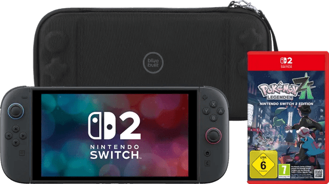 Detalle de Nintendo Switch 2 Bundle mit Pokémon-Legenden: Z-A und BlueBuilt Schutzhülle