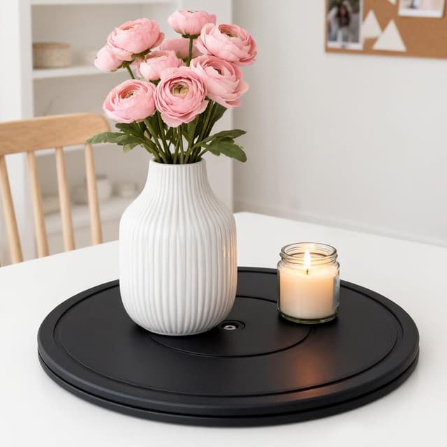 Detalle de TAICHEUT 2-Pack 12 Inch Lazy Susan Turntable with Steel Ball Bearings (360° swivel stand)