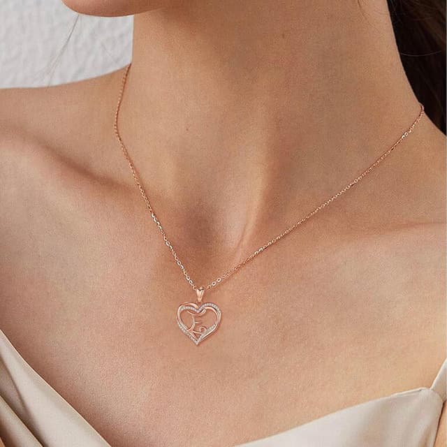 Detalle 1 de INFUSEU collana lettera A cuore, 20 pollici