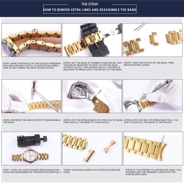 Detalle 2 de BINLUN 316L Uhrenarmband 12 bis 24 mm