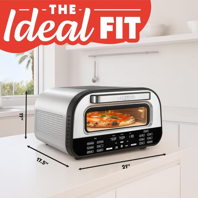 Thumbnail 6 de Gourmia Indoor Pizza Oven Air Fryer Toaster 1800W