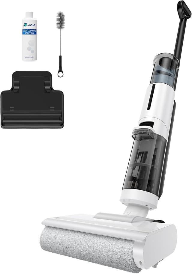 Detalle de JONR ED12 Lite Nass-Trockensauger & Wischsauger 3-in-1 kabellos mit Akku, Selbstreinigung und Anti-Verwicklungs-Design