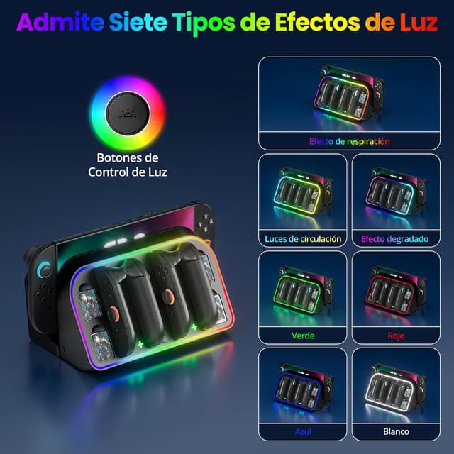 Thumbnail 4 de Base de Carga Nintendo Switch 2 Joycon 🔋 4 en 1 con LED