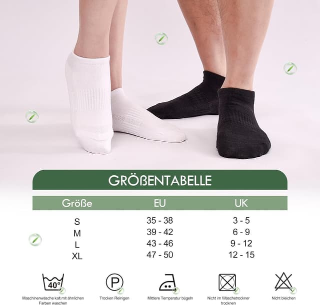 Detalle 2 de Cirorld Bambus Sneaker-Socken für 39-46,6 Paar