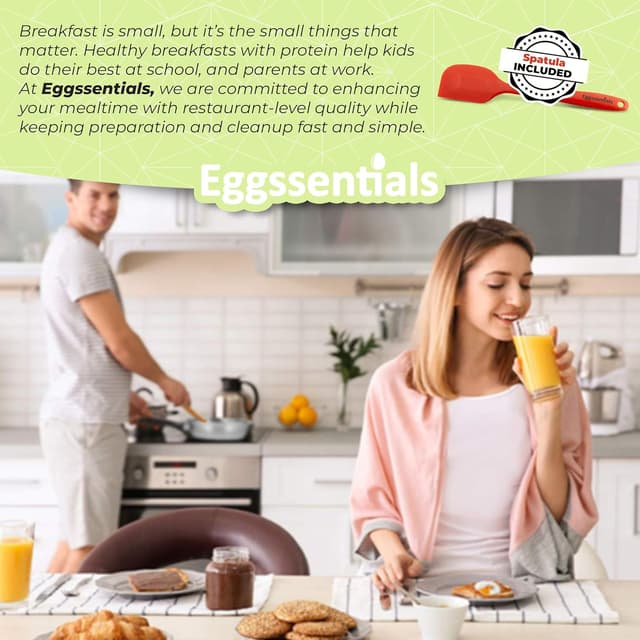 Thumbnail 6 de Eggssentials Egg Poacher (Stainless Steel Poached Egg Maker) with Spatula