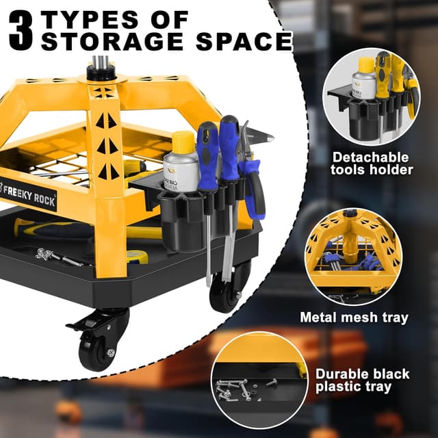 Detalle 1 de FREEKYROCK Rolling Shop Stool 330 LBS