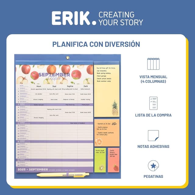 Thumbnail 2 de Calendario Magnético Nevera 2026 Fruity 16 meses