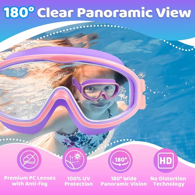 Thumbnail 2 de Vvinca Kids Swimming Goggles 2-Pack