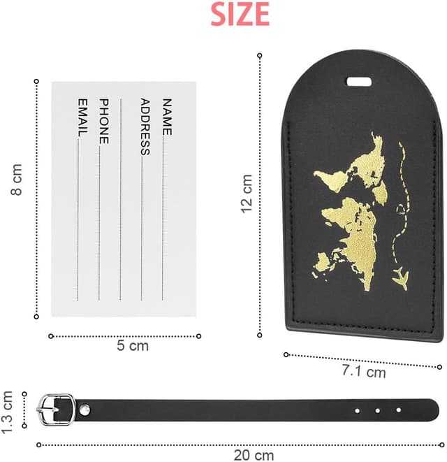 Detalle de Flintronic – Lot de 2 étiquettes de bagage PU Monsieur &, Madame avec housse de confidentialité