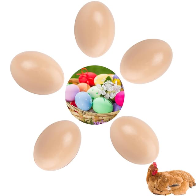 Thumbnail 6 de Holzeier Nesteier 5 Stück 6×4,5 cm 🐣