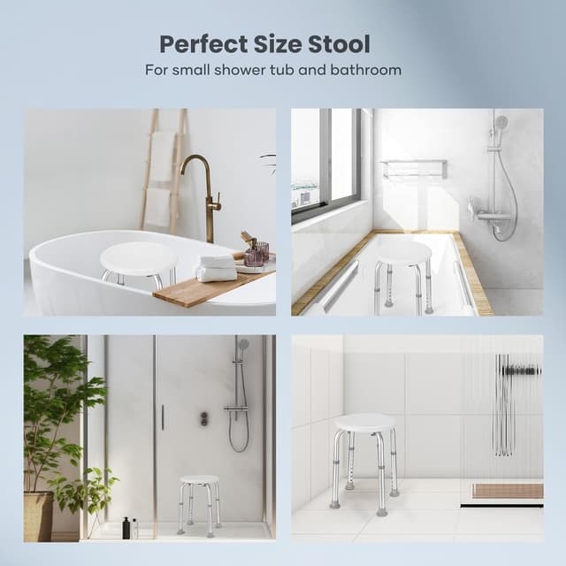 Detalle 2 de Duschhocker mit Höhenverstellung 34-52 cm