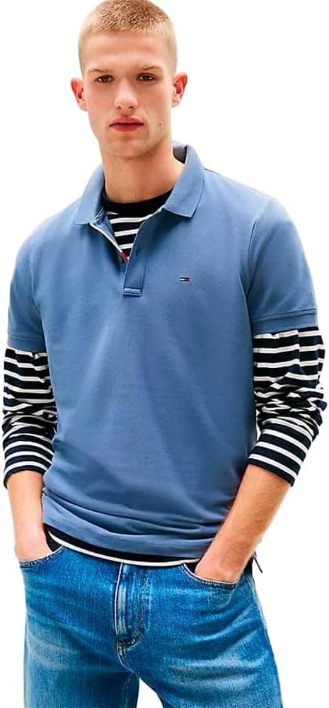 Detalle de Tommy Jeans Polo manches courtes homme Slim Fit en coton biologique