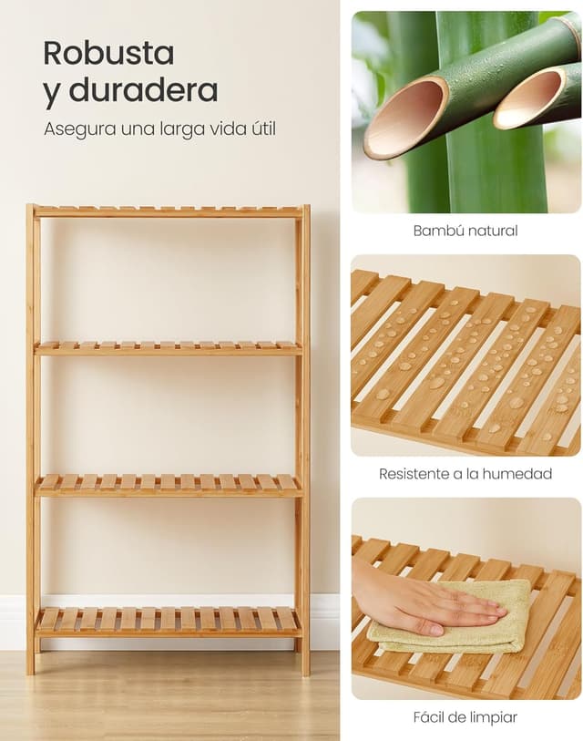 Thumbnail 4 de SONGMICS Zapatero de Bambú de 4 Niveles