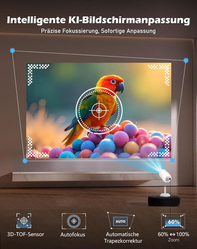 Detalle 1 de VGKE Mini Beamer 16000 Lumen đź“˝