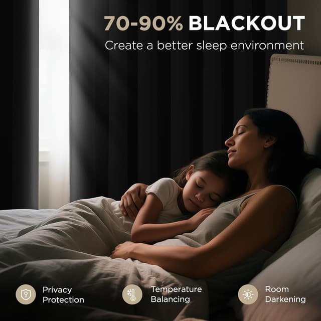 Thumbnail 3 de Joydeco Blackout Patio Sliding Door Curtains 100x84 in 🏡