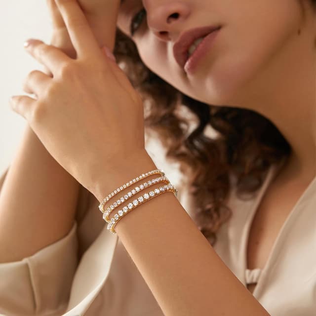 Thumbnail 4 de Moissanite Tennis Bracelet 1.79ct Adjustable Bracelet for Women