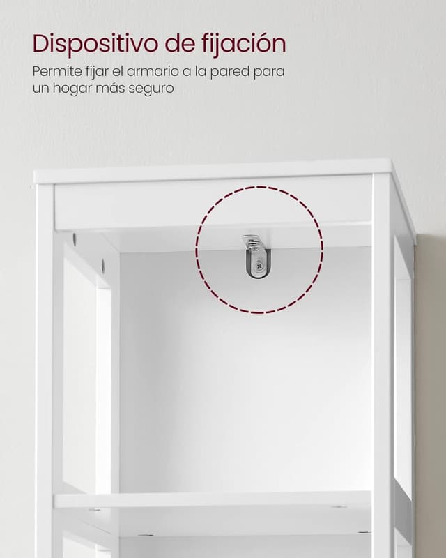 Thumbnail 6 de VASAGLE Armario Alto de Baño con Cajones y Estantes