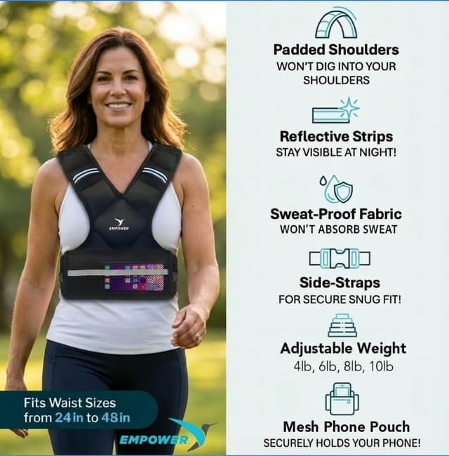 Thumbnail 4 de Empower Weighted Walking Vest 8 lb for Women ๐๏ธโ
