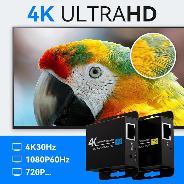 Detalle de VEDINDUST 4K HDMI extender 4K30Hz