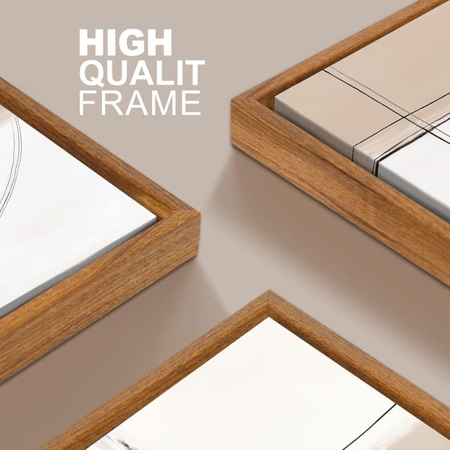 Thumbnail 4 de Framed Canvas 3-Panel Geometric Lines