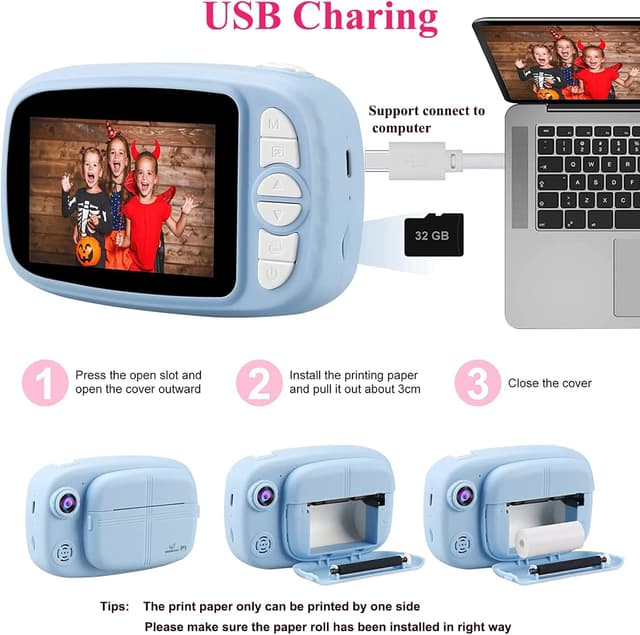 Detalle 1 de GlobalCrown Fotocamera istantanea bambini 3,5