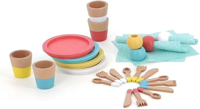 Detalle 1 de Dinette en bois Vilac, 28 pièces