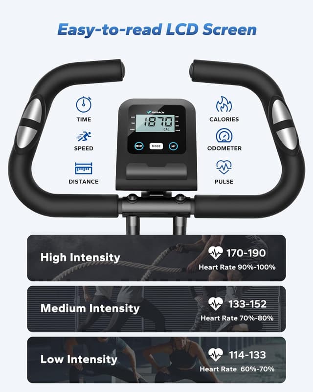 Detalle 2 de MERACH Multifunctional Foldable Exercise Bike with 16-Level Magnetic Resistance and Exclusive App