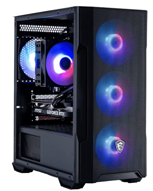 Detalle de Cobalt x Powered by MSI Velocity 2.0 Gaming-PC mit AMD Ryzen 7, RTX 5060, 32 GB RAM und 1 TB SSD