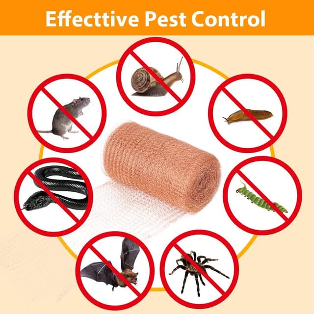 Detalle de OFFCUP Rete di rame 12,7 cm x 7 m per protezione da lumache e roditori