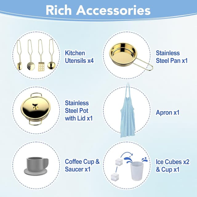 Detalle 1 de Cuisine en bois BRINJOY, jeu 3+