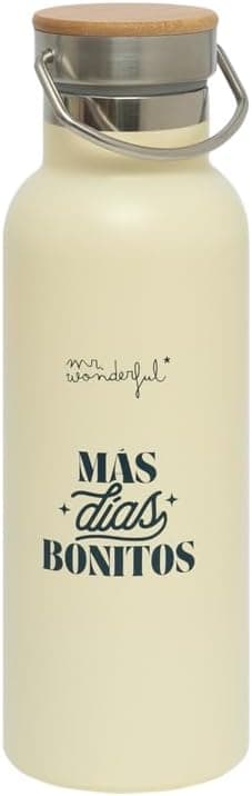 Detalle de Mr. Wonderful - Botella térmica 600 ml Acero Inoxidable 😊