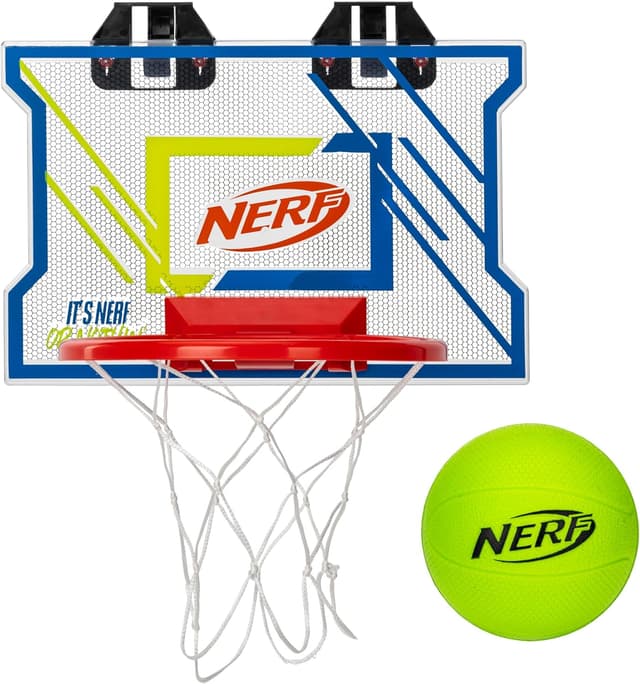 Imagen de NERFOOP Elite Basketball Hoop Set — Over-the-Door Mini Hoop with Foam NERF Basketball en OfertitasTOP