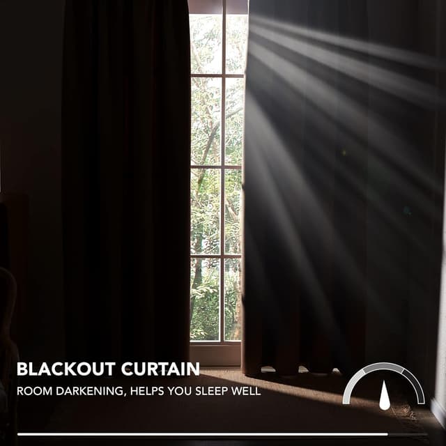 Thumbnail 6 de Deconovo Home light beige pencil pleat thermal blackout curtains (90 x 108 inch) – one pair