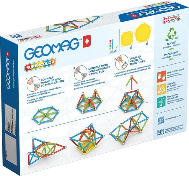 Detalle 2 de Geomag Supercolor, 60 pièces STEM