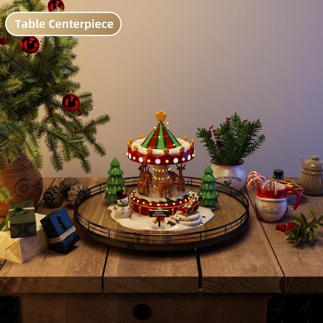 Thumbnail 4 de Acacia Wood 16" Lazy Susan Turntable Organizer 🍽