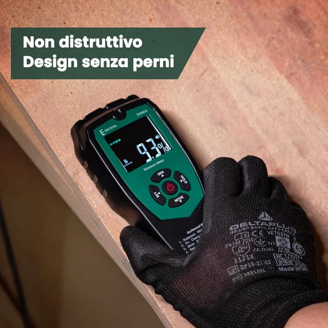 Detalle 2 de ERICKHILL misuratore di umidità in legno non invasivo con 4 modalità e display LCD retroilluminato