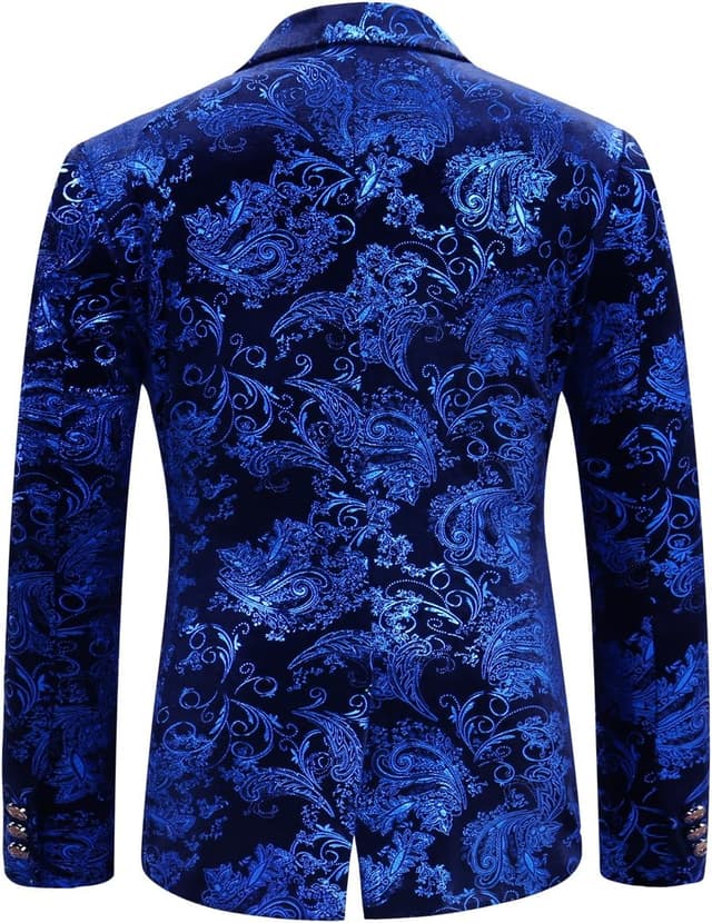 Thumbnail 2 de Allthemen Herren Pailletten Sakko Gold Glitzer Blazer Slim Fit